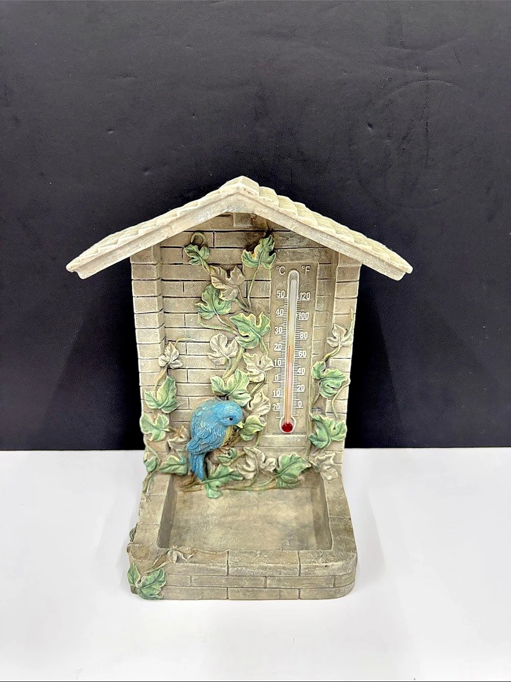 Spoontiques Blue Bird Ivy Cottage Outdoor Wall Thermometer #05238